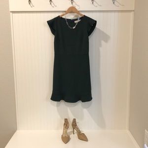 Green flutter dress